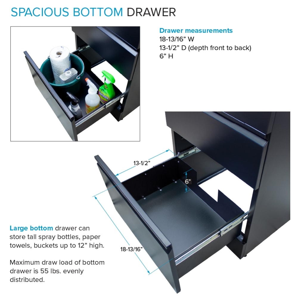 Transolid 21.8-in x 22.4-in 1 -Basin Matte Black Freestanding Laundry sink with Cabinet with Faucet