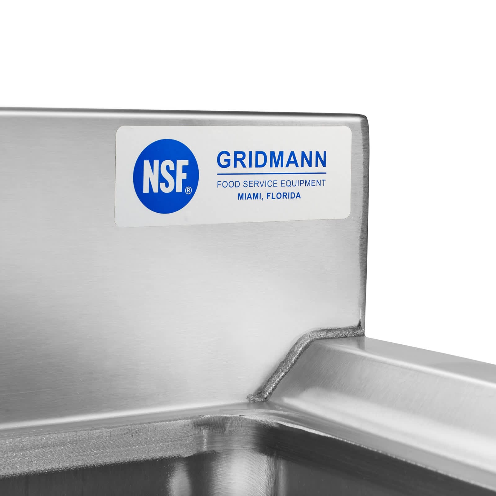 GRIDMANN 3 Compartment NSF Stainless Steel Commercial Bar Sink