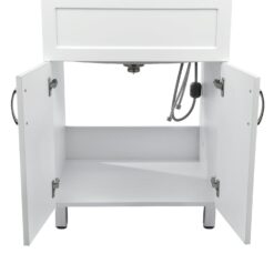 Presenza 24.1-in x 21.3-in 1 -Basin Brushed Steel Drop-in Utility tub with Faucet