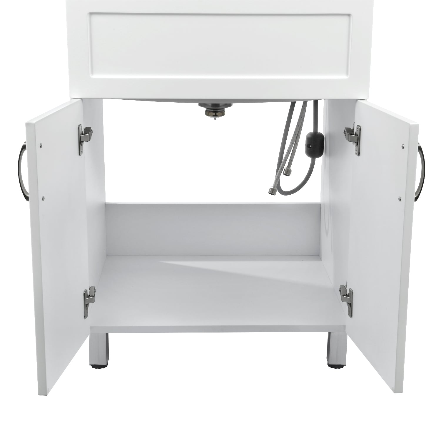 Presenza 24.1-in x 21.3-in 1 -Basin Brushed Steel Drop-in Utility tub with Faucet