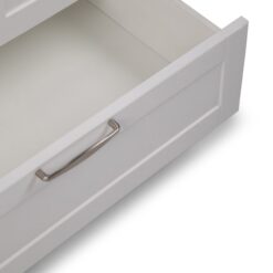 Simpli Home Reed 27.6-in x 19.7-in 1 -Basin Pure White Freestanding Laundry sink with Cabinet with Drain with Faucet