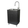 Presenza 22-in x 18-in 1 -Basin Brushed Steel Drop-in Utility tub with Faucet