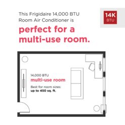 Frigidaire 10000 BTU DOE 115-Volt Vented Medium Room Smart Portable Air Conditioner with Heater,