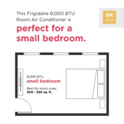 Frigidaire 8000-BTU 350-sq ft 115-Volt White Through-the-Wall Air Conditioner with Heater with Remote