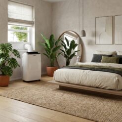 AIRO COMFORT 14000 BTU Portable Air Conditioner A/C with Dehumidifier and Remote DIY Window Kit