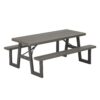 LIFETIME PRODUCTS 72-in Brown Plastic Rectangle Folding Picnic Table