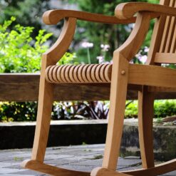 Cambridge Casual Mosko Natural Teak Wood Frame Rocking Chair with Slat Seat