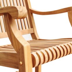 Cambridge Casual Mosko Natural Teak Wood Frame Rocking Chair with Slat Seat