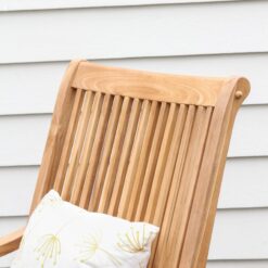 Cambridge Casual Mosko Natural Teak Wood Frame Rocking Chair with Slat Seat