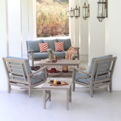Cambridge Casual Chester Teak Wood Square Outdoor End Table 22-in W x 22-in L