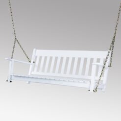 Cambridge Casual Thames 2 -person White Mahogany Wood Outdoor Swing