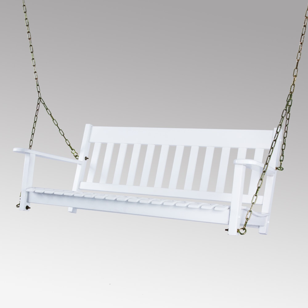 Cambridge Casual Thames 2 -person White Mahogany Wood Outdoor Swing