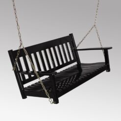 Cambridge Casual Thames 2 -person Black Mahogany Wood Outdoor Swing