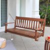 Cambridge Casual Thames 2 -person Natural Brown Mahogany Wood Outdoor Swing