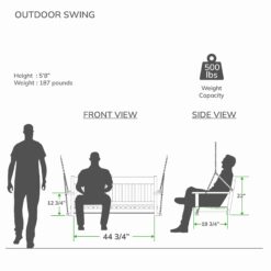 Cambridge Casual Thames 2 -person Natural Brown Mahogany Wood Outdoor Swing