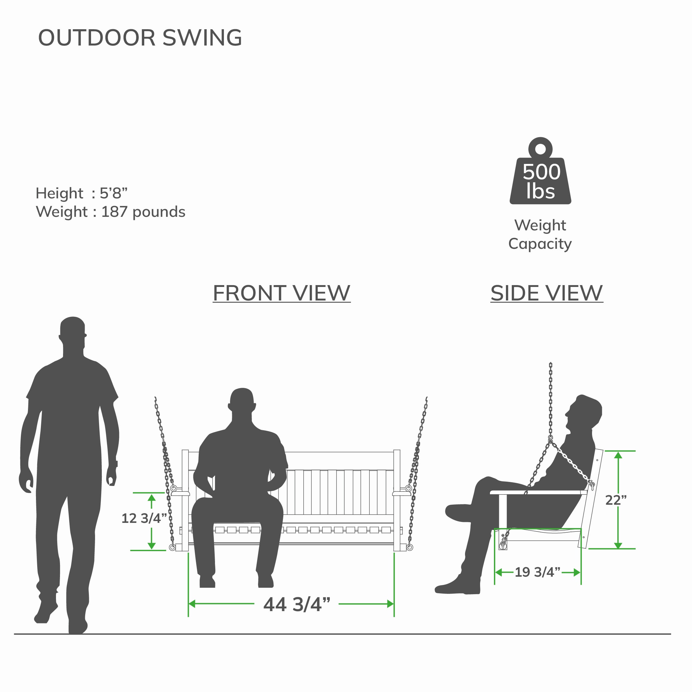 Cambridge Casual Thames 2 -person Natural Brown Mahogany Wood Outdoor Swing