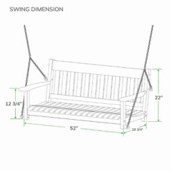 Cambridge Casual Thames 2 -person Natural Brown Mahogany Wood Outdoor Swing