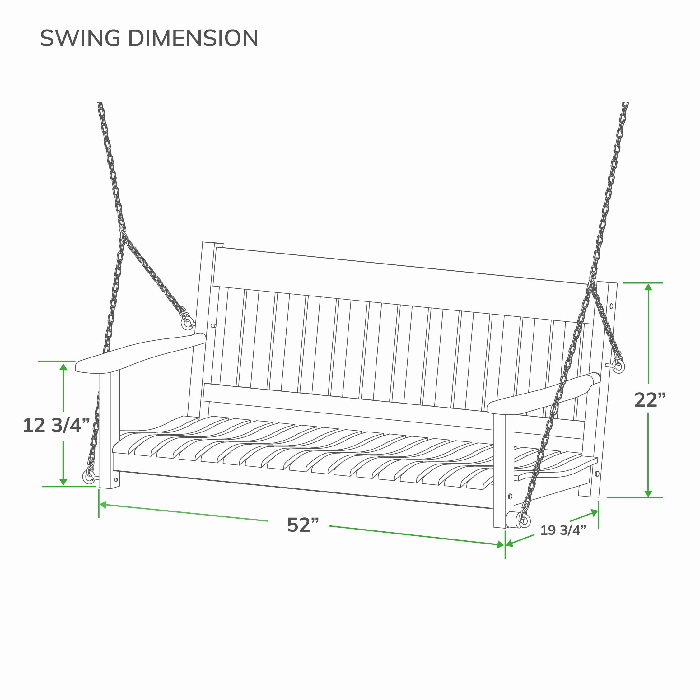 Cambridge Casual Thames 2 -person Natural Brown Mahogany Wood Outdoor Swing