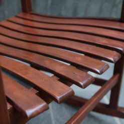 Cambridge Casual Thames Set of 2 Natural Brown Mahogany Wood Frame Rocking Chair with Slat Seat