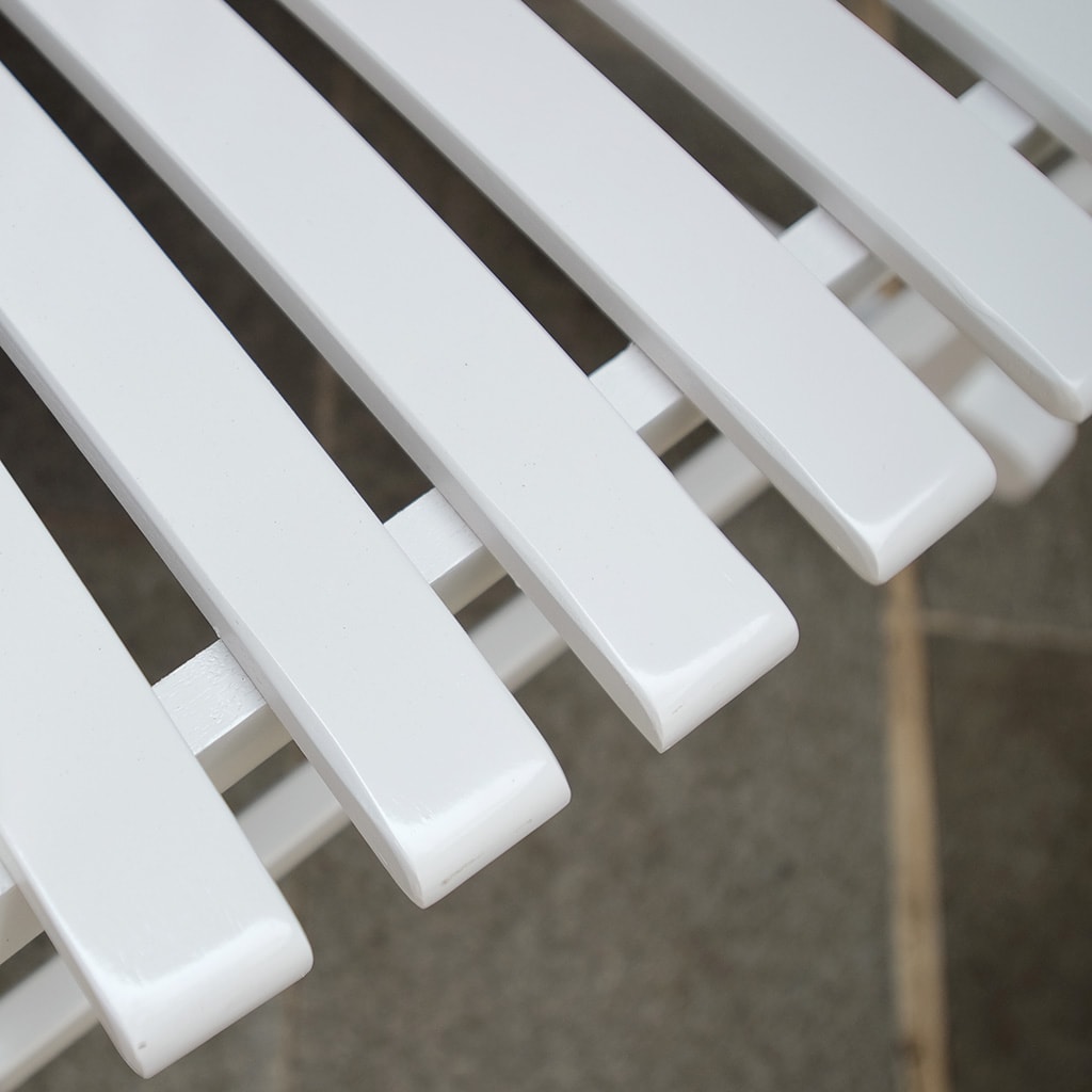 Cambridge Casual Thames Set of 2 White Mahogany Wood Frame Rocking Chair with Slat Seat
