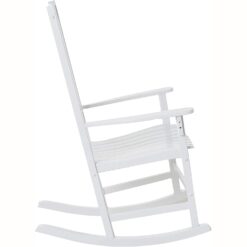 Cambridge Casual Thames Set of 2 White Mahogany Wood Frame Rocking Chair with Slat Seat