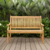 Cambridge Casual Savoy 49.25-in W x 36.75-in H Unfinished Wood Teak Garden Bench