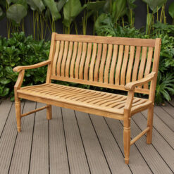 Cambridge Casual Savoy 49.25-in W x 36.75-in H Unfinished Wood Teak Garden Bench
