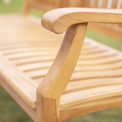 Cambridge Casual Savoy 49.25-in W x 36.75-in H Unfinished Wood Teak Garden Bench