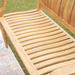 Cambridge Casual Savoy 49.25-in W x 36.75-in H Unfinished Wood Teak Garden Bench
