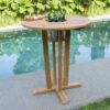 Cambridge Casual Cambridge Casual Abbington Teak Outdoor Round Bar Height Table