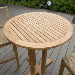 Cambridge Casual Cambridge Casual Abbington Teak Outdoor Round Bar Height Table