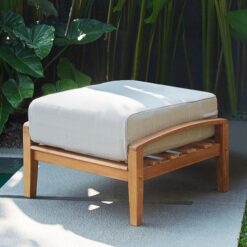 Cambridge Casual Auburn Natural Teak Wood Ottoman