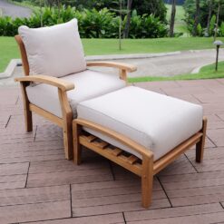 Cambridge Casual Auburn Natural Teak Wood Ottoman