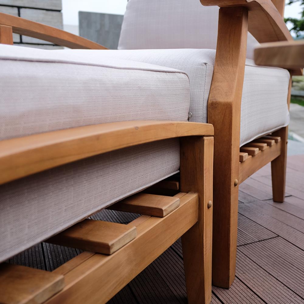 Cambridge Casual Auburn Natural Teak Wood Ottoman