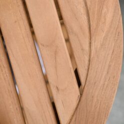 Cambridge Casual Heaton Teak Wood Round Outdoor End Table 18-in W x 18-in L