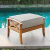 Cambridge Casual Chester Natural Teak Wood Ottoman