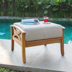 Cambridge Casual Chester Natural Teak Wood Ottoman