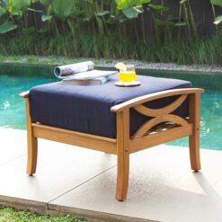 Cambridge Casual Chester Natural Teak Wood Ottoman
