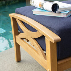 Cambridge Casual Chester Natural Teak Wood Ottoman