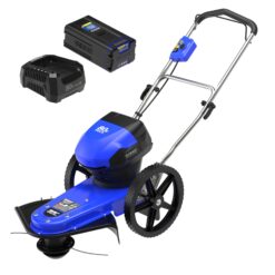 Kobalt Wheeled 80-volt 22.0-in Straight Shaft Battery String Trimmer 6 Ah (Battery Included) (Charger Included)