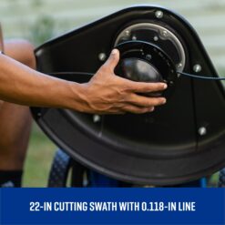 Kobalt Wheeled 80-volt 22.0-in Straight Shaft Battery String Trimmer 6 Ah (Battery Included) (Charger Included)