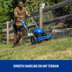 Kobalt Wheeled 80-volt 22.0-in Straight Shaft Battery String Trimmer 6 Ah (Battery Included) (Charger Included)