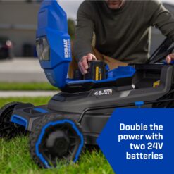 Kobalt 48V MAX (24Vx2) 21-in Push Mower Kit, (2) 5.0Ah Batteries and Charger Included