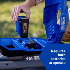 Kobalt 48V MAX (24Vx2) 21-in Push Mower Kit, (2) 5.0Ah Batteries and Charger Included
