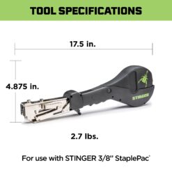 STINGER 3/8-in Leg x 3/8-in 21 -Gauge Cap staples 12096 -Per Box