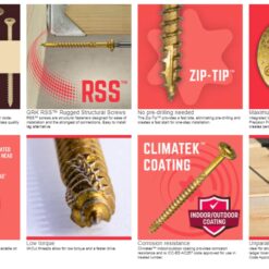 GRK Fasteners RSS 3/8-in x 16-in Polymer Exterior Structural wood screws ( 100 -Per Box )