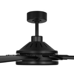 Harbor Breeze Megalodon 100-in Matte Black with Matte Black Blades Covered Outdoor Ceiling Fan Without Light and Wall Switch Included 7 -Blade