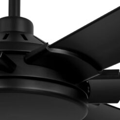 Harbor Breeze Megalodon 80-in Matte Black with Matte Black Blades Covered Outdoor Ceiling Fan Without Light and Wall Switch Included 7 -Blade