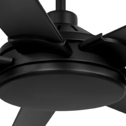 Harbor Breeze Megalodon 80-in Matte Black with Matte Black Blades Covered Outdoor Ceiling Fan Without Light and Wall Switch Included 7 -Blade