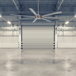 Harbor Breeze Megalodon 80-in Brushed Nickel with Matte Silver Blades Covered Outdoor Ceiling Fan Without Light and Wall Switch Included 7 -Blade